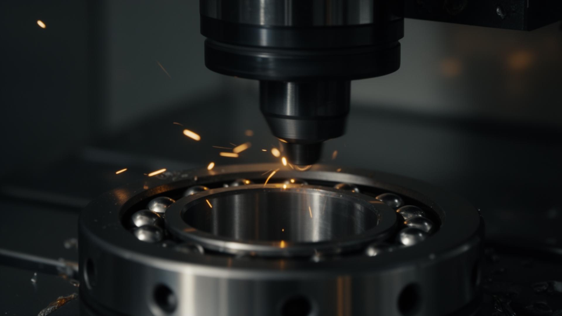 Precision machining of an industrial bearing