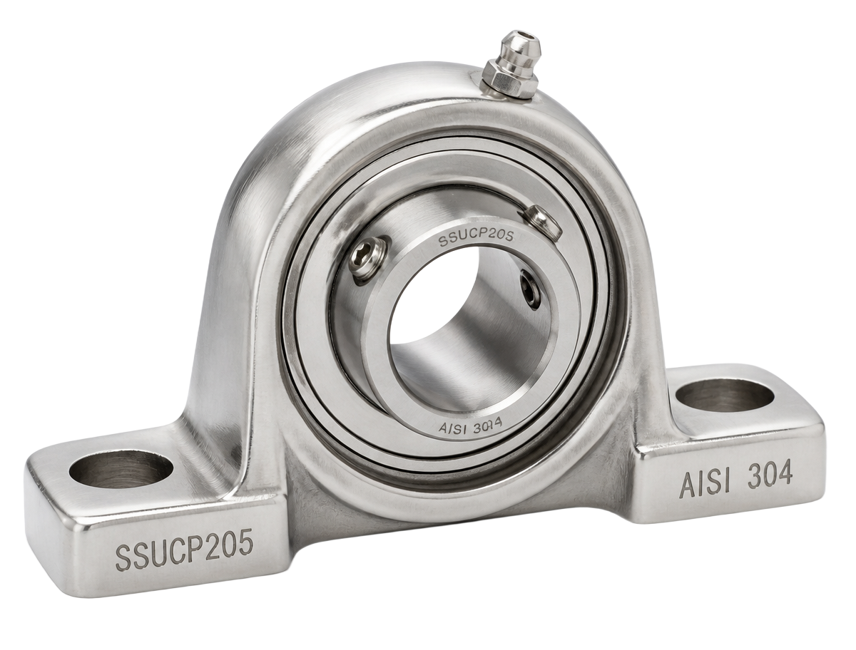 SSUCP stainless steel two-bolt pillow block bearing unit with stainless insert
